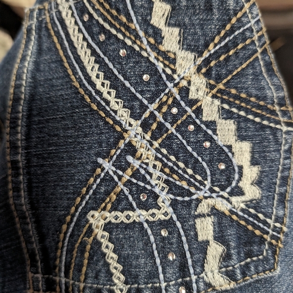 Oh Baby by Motherhood Maternity Blue Jean Pants Small Cool Pocket Designs - Picture 9 of 9